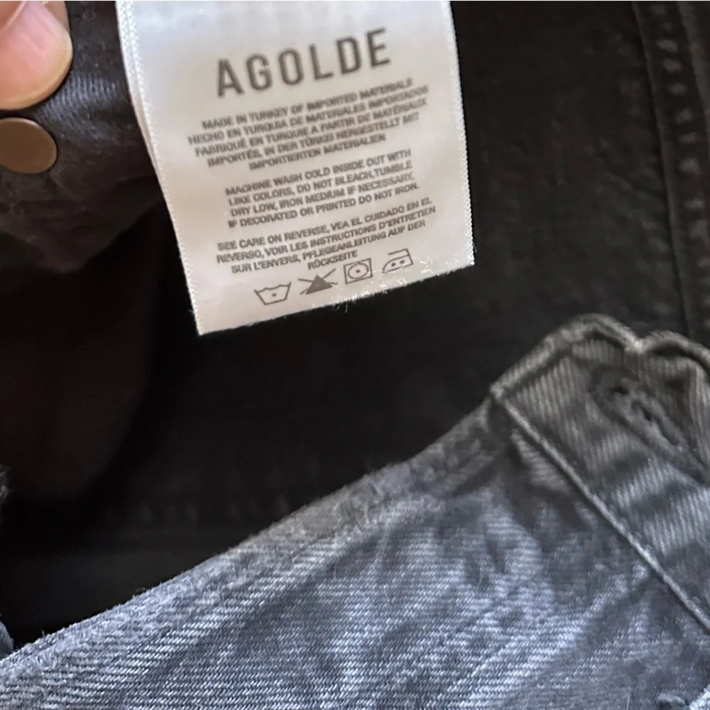 Agolde women’s vintage black Distressed 90’s pinch waist  Jeans